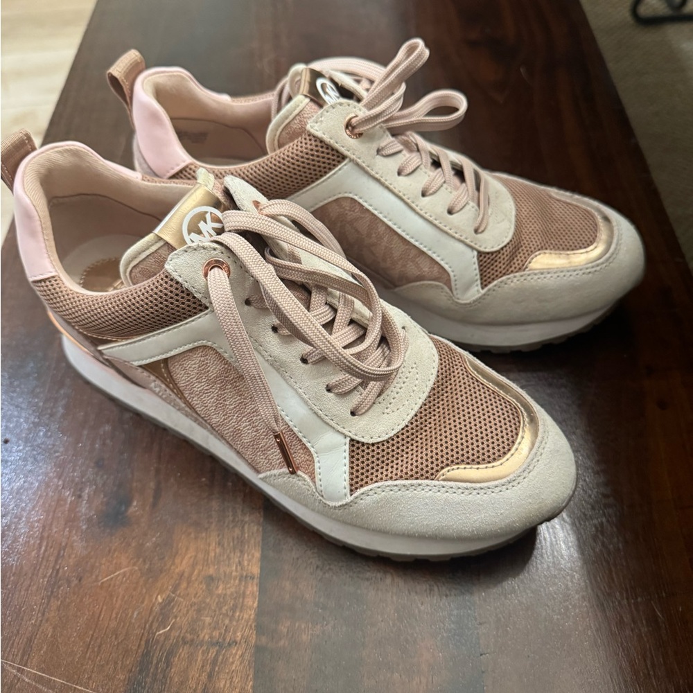 Michael Kors Pink and Cream Sneakers
